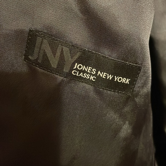 •JONES NEW YORK•100% WOOL CLASSIC MENS PIN STRIPE BLAZER SIZE 46R EUC - Picture 4 of 9